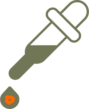 Dropper icon with a drop of liquid on a white background