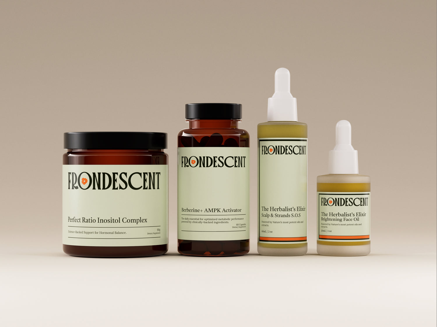 Inositol, Berberine+, hair oil and face oil of Frondescent